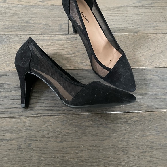 Spring size 7.5 black heels - Picture 4 of 4